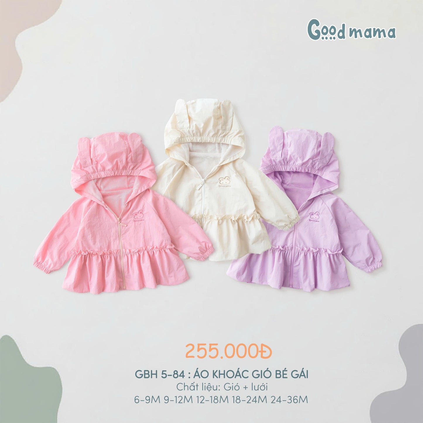 GBH5-84: ÁO KHOÁC GIÓ BÉ GÁI