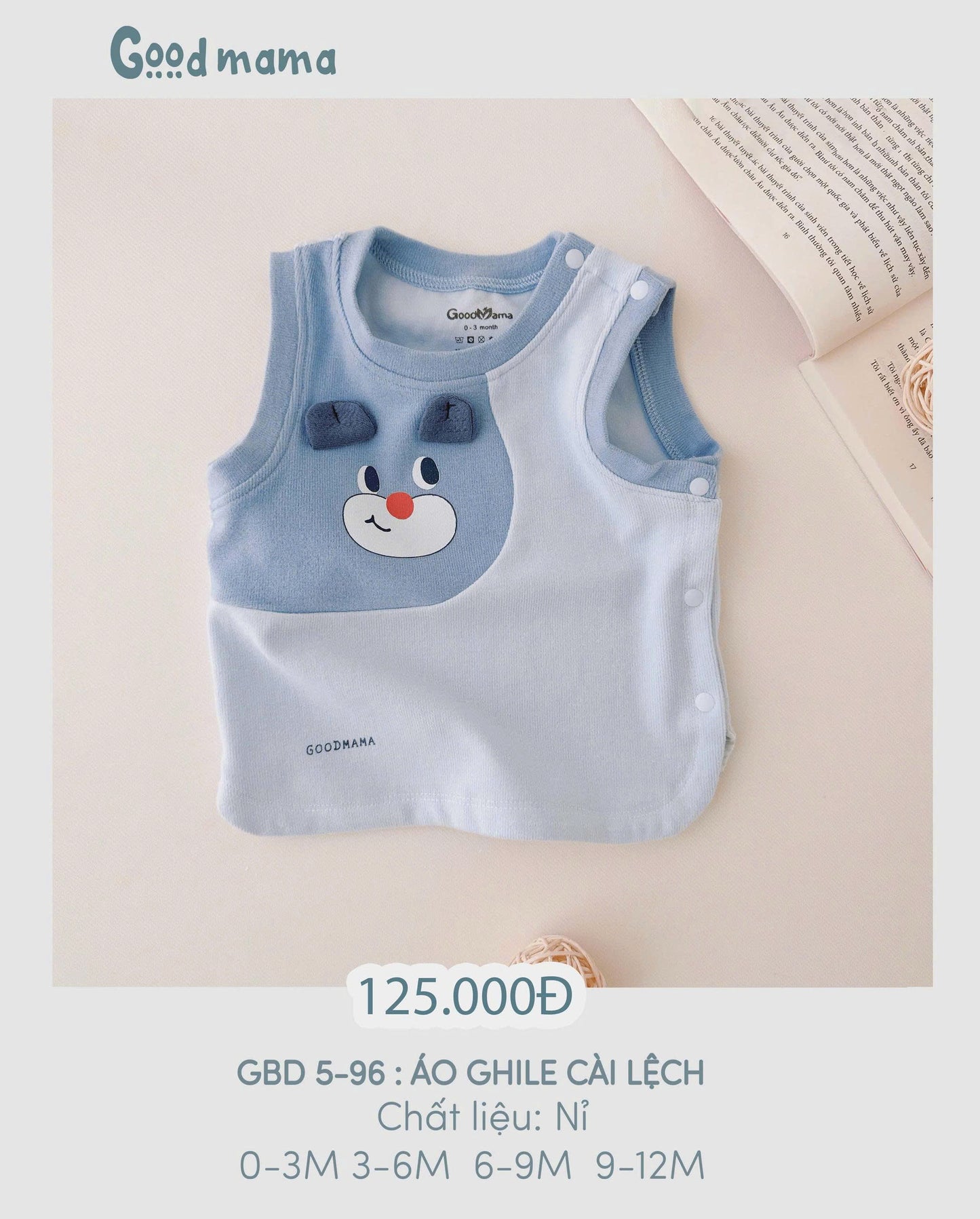 GBD 5 -96: ÁO GHILE CÀI LỆCH