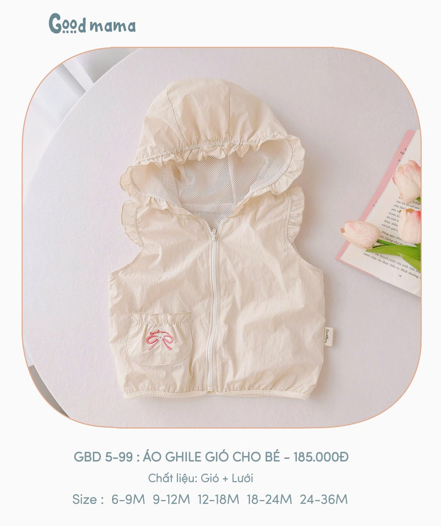 GBD5-99: ÁO GHILE GIÓ CHO BÉ