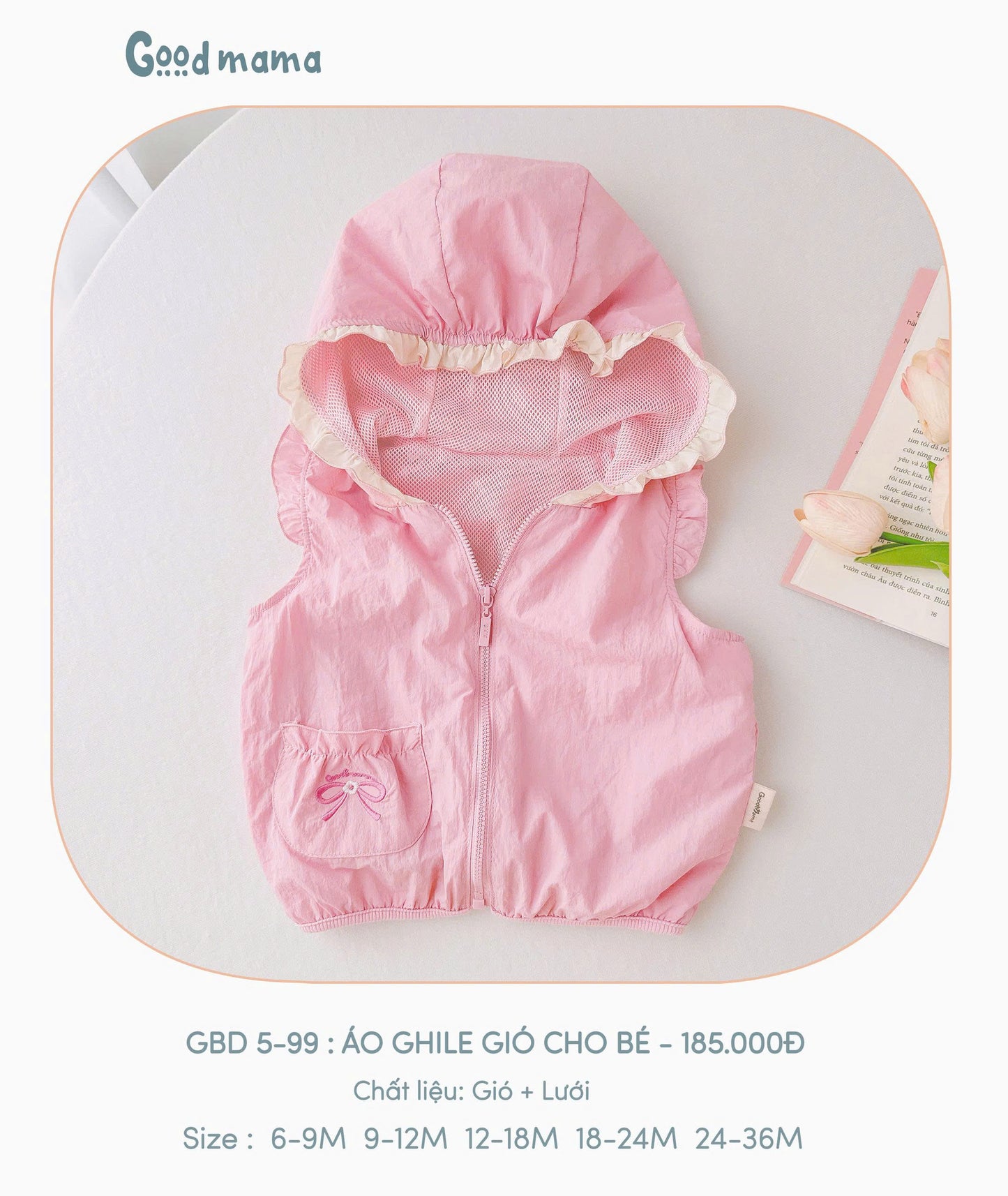 GBD5-99: ÁO GHILE GIÓ CHO BÉ