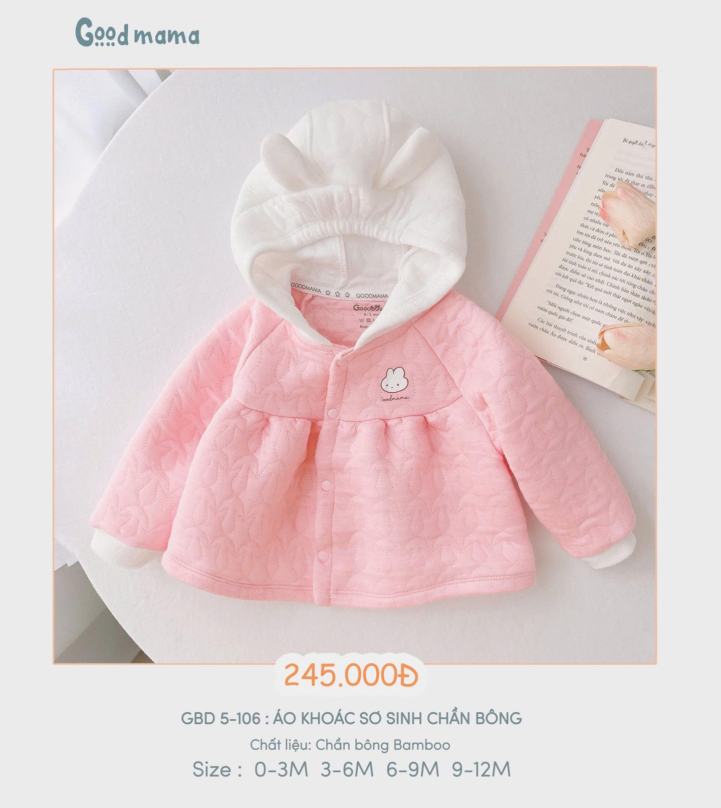GBD 5-106: ÁO KHOÁC SƠ SINH CHẦN BÔNG