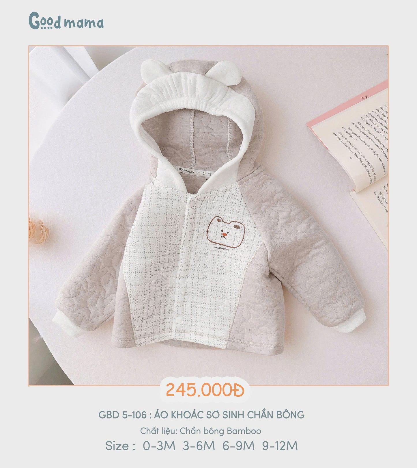 GBD 5-106: ÁO KHOÁC SƠ SINH CHẦN BÔNG