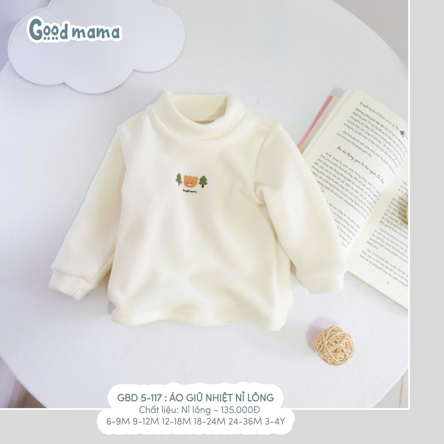 GBD5-117: ÁO GIỮ NHIỆT NỈ LÔNG