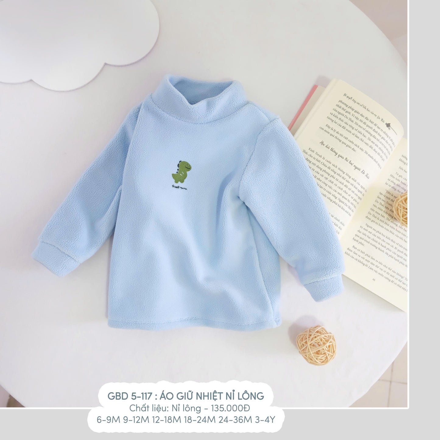 GBD5-117: ÁO GIỮ NHIỆT NỈ LÔNG