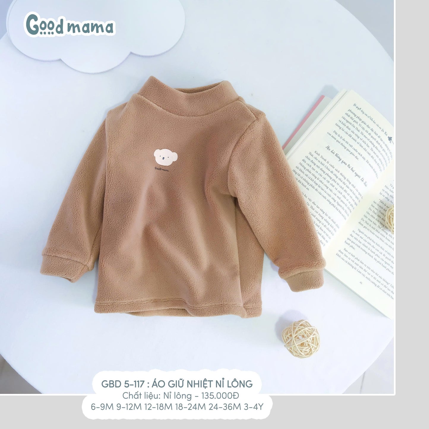 GBD5-117: ÁO GIỮ NHIỆT NỈ LÔNG