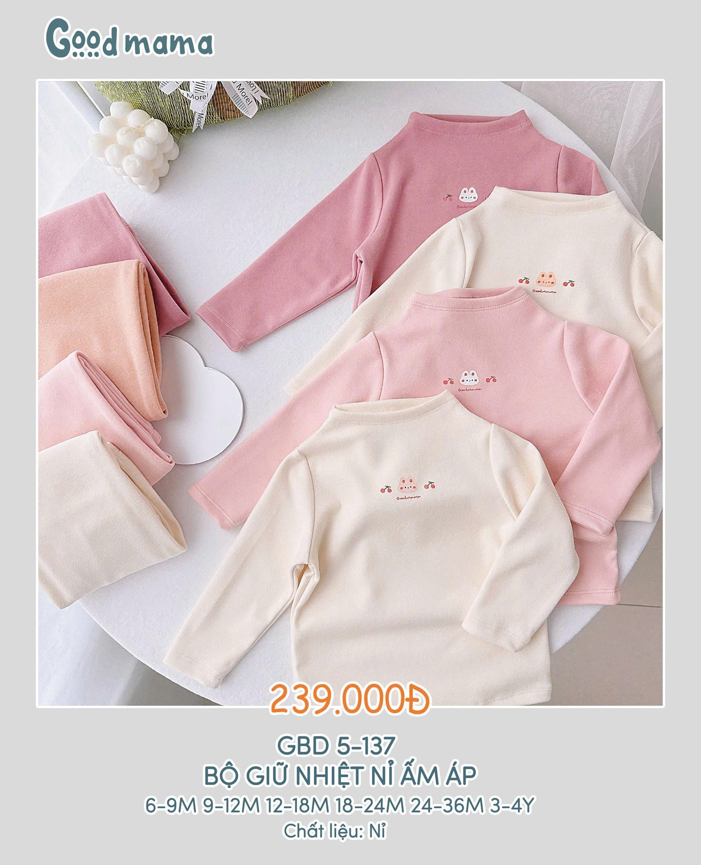 GBD5-137: BỘ GIỮ NHIỆT NỈ ẤM ÁP