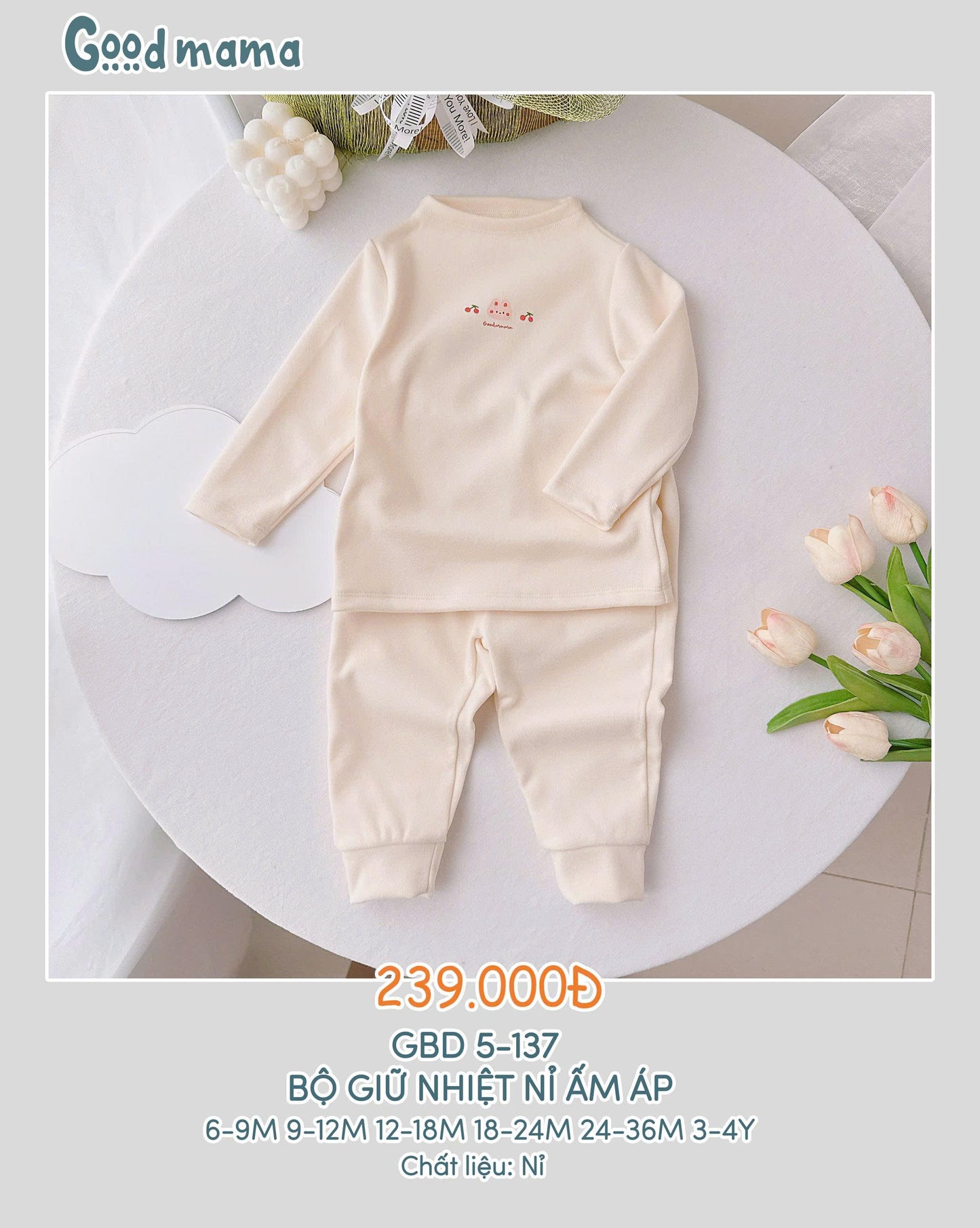 GBD5-137: BỘ GIỮ NHIỆT NỈ ẤM ÁP