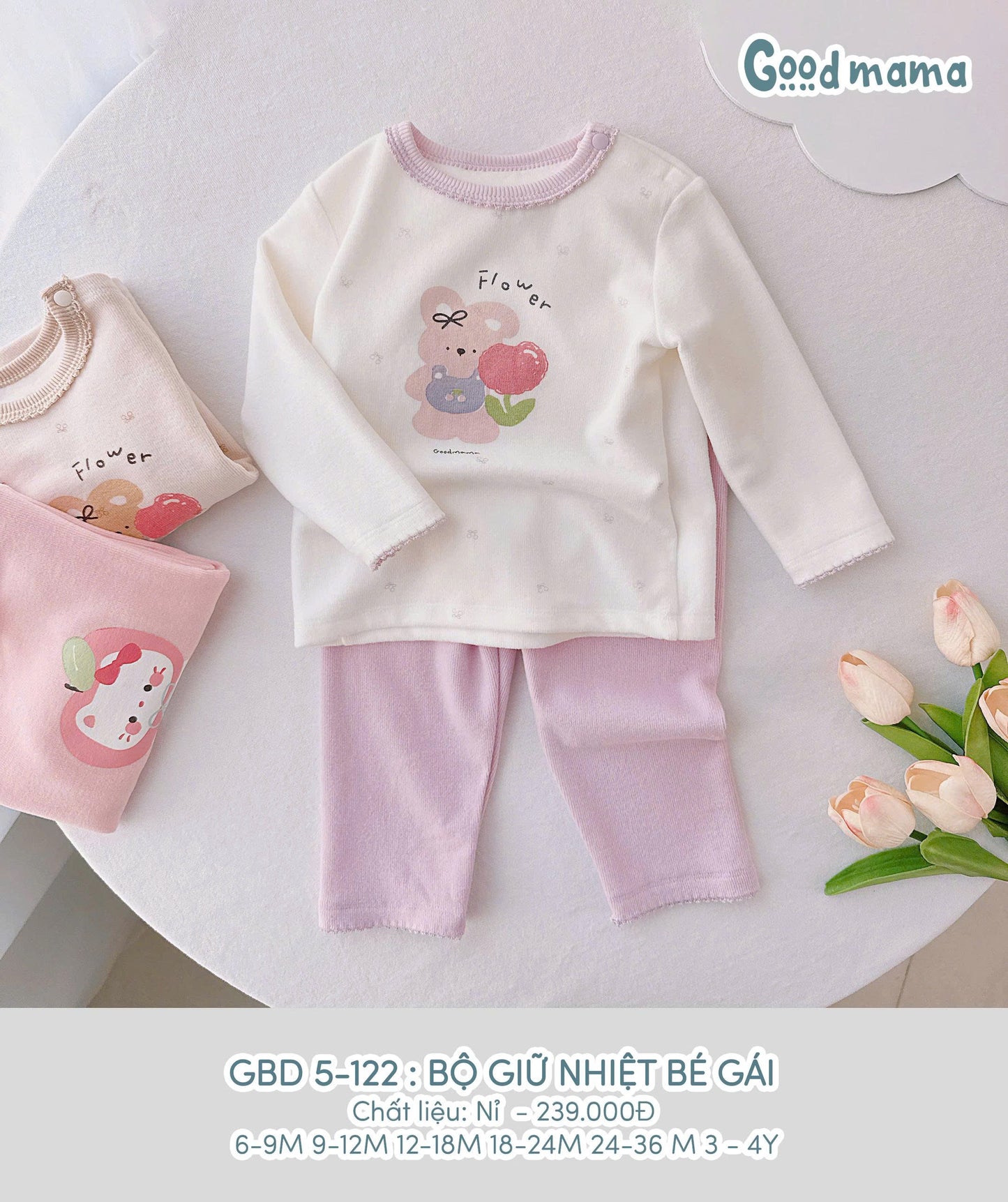 GBD5-122: BỘ GIỮ NHIỆT NỈ BÉ GÁI