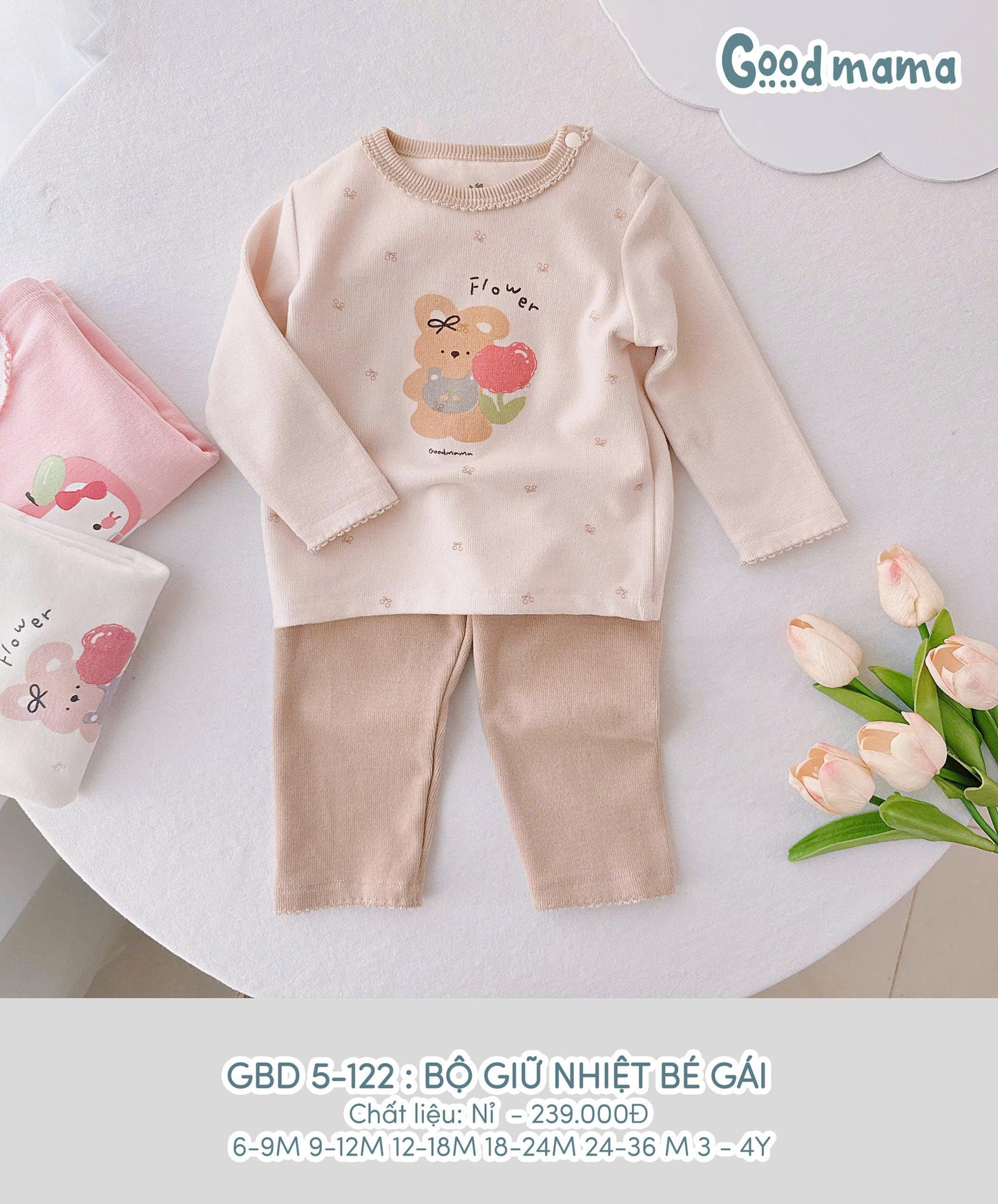 GBD5-122: BỘ GIỮ NHIỆT NỈ BÉ GÁI