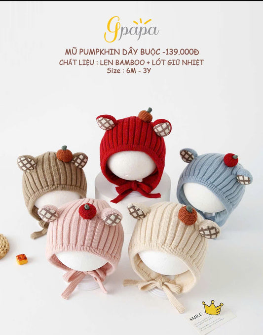 Mũ pumpkhin dây buộc