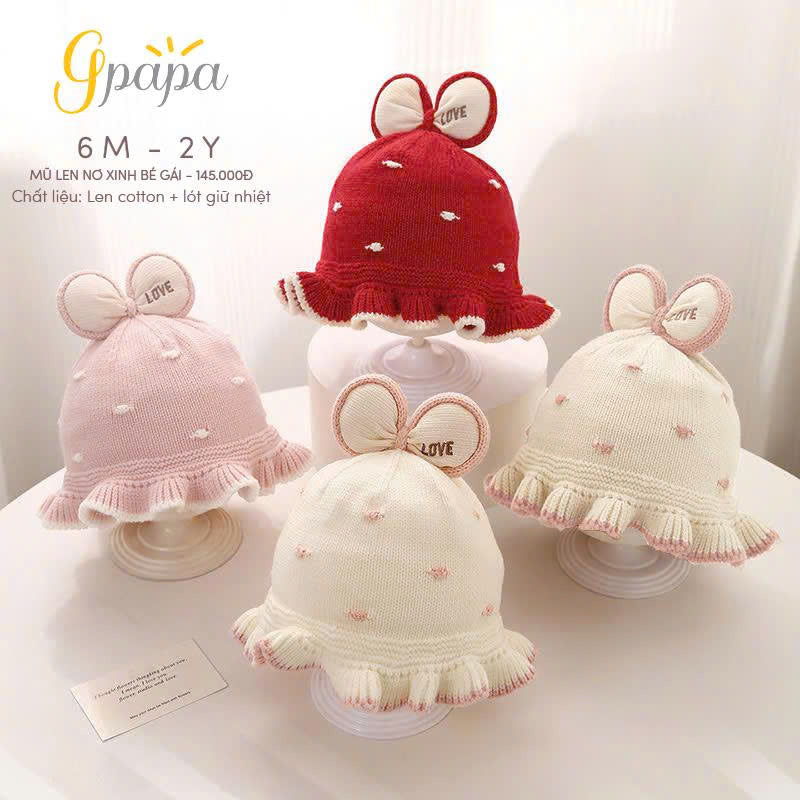 MŨ LEN NƠ XINH BÉ GÁI