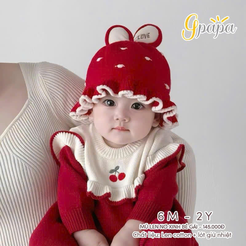 MŨ LEN NƠ XINH BÉ GÁI