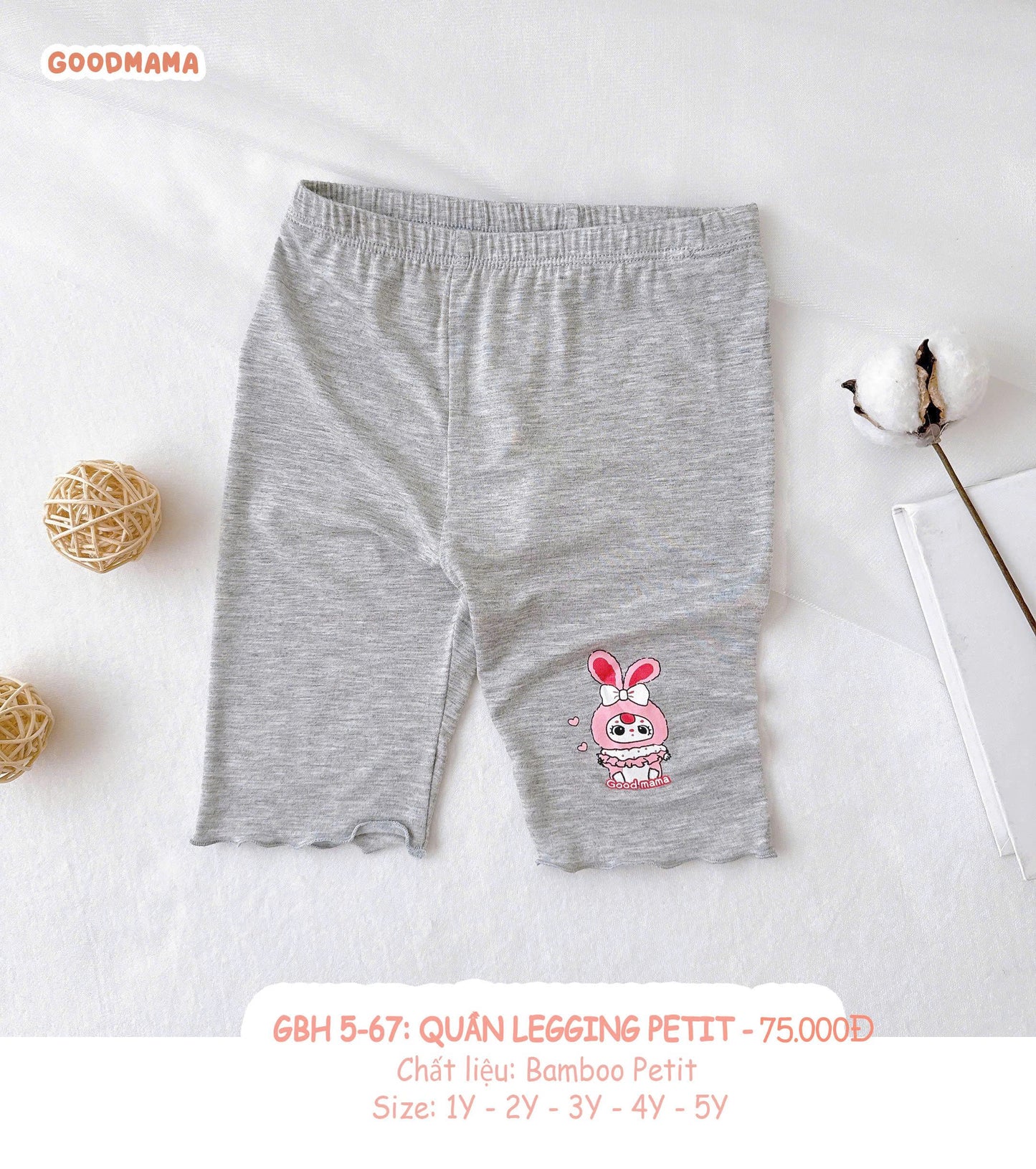 GBH5-67 – Quần Legging Petit Mềm Mát Cho Bé Gái