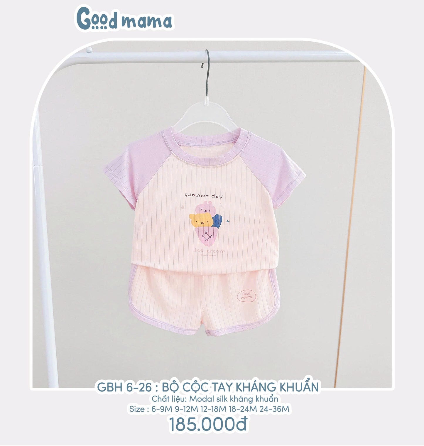 GBH6-26 BỘ CỘC TAY MODAL SILK KHÁNG KHUẨN