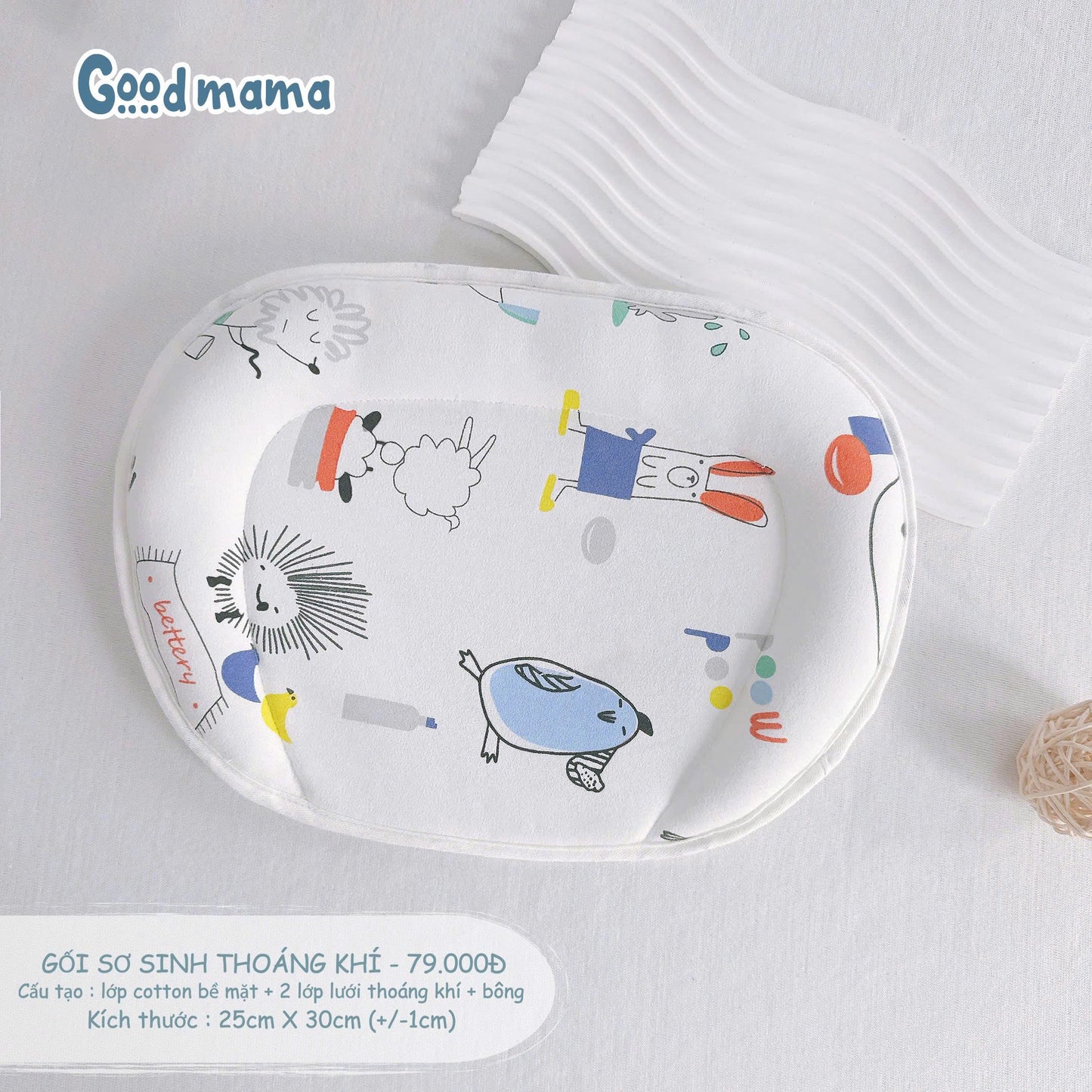 GỐI SƠ SINH THOÁNG KHÍ