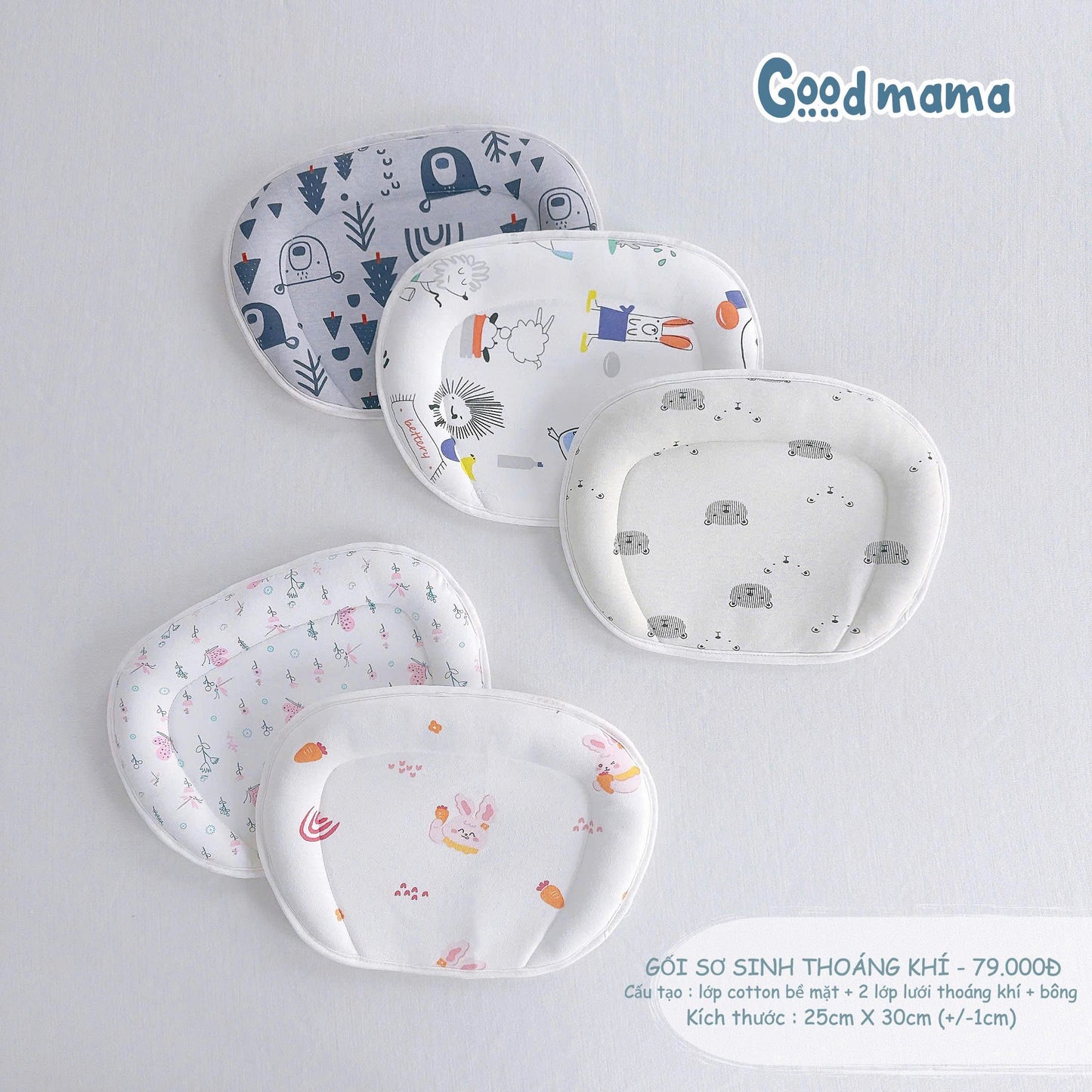 GỐI SƠ SINH THOÁNG KHÍ