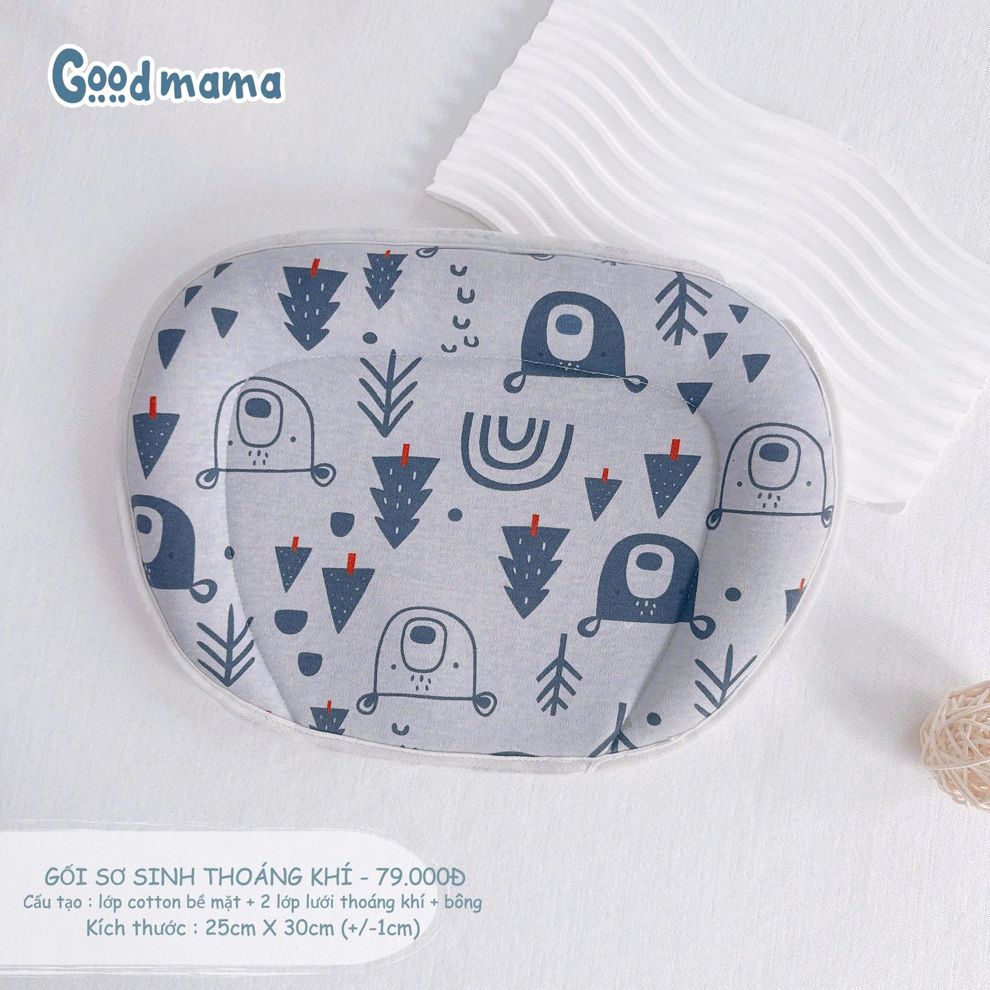 GỐI SƠ SINH THOÁNG KHÍ