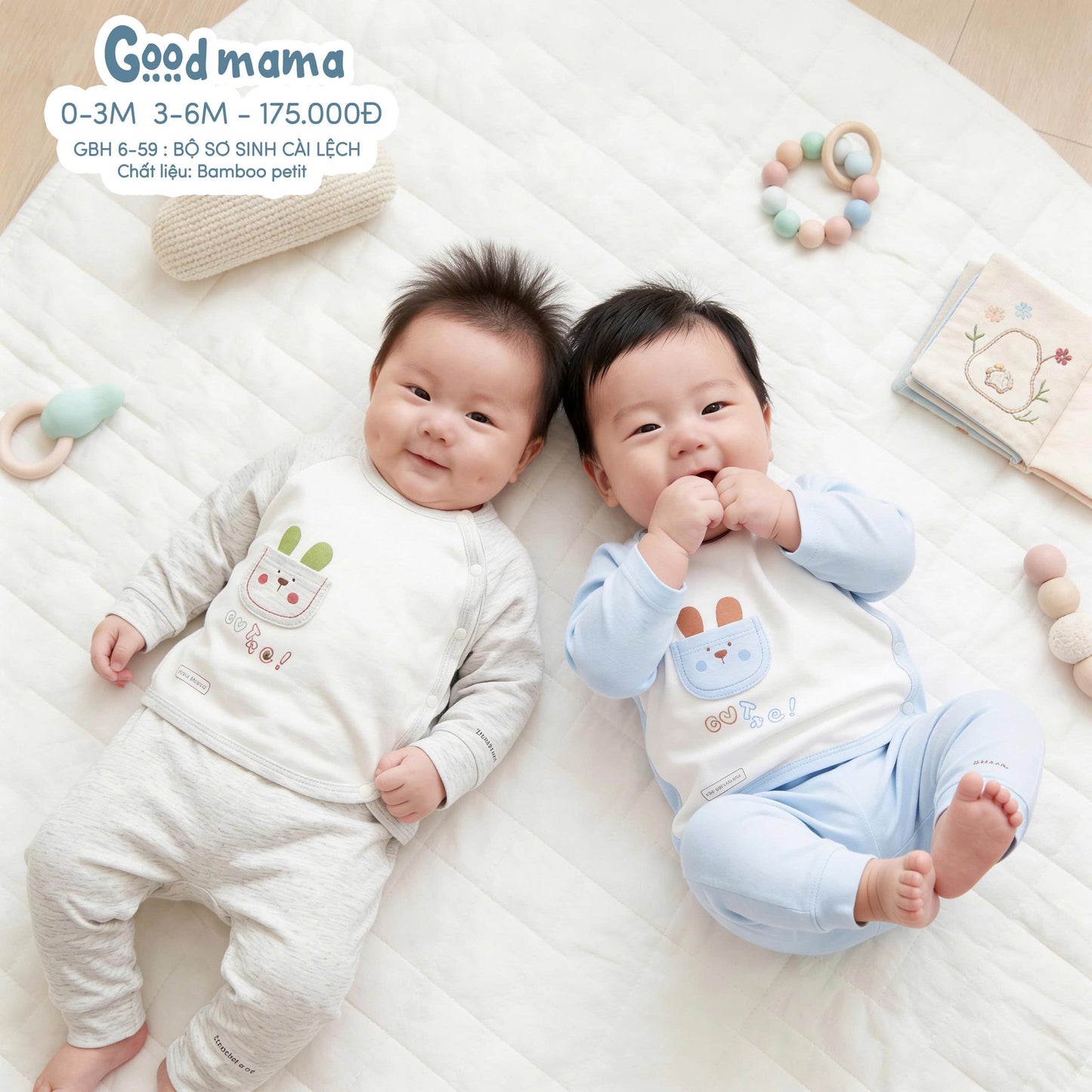 GBH6-59 – BỘ SƠ SINH CÀI LỆCH