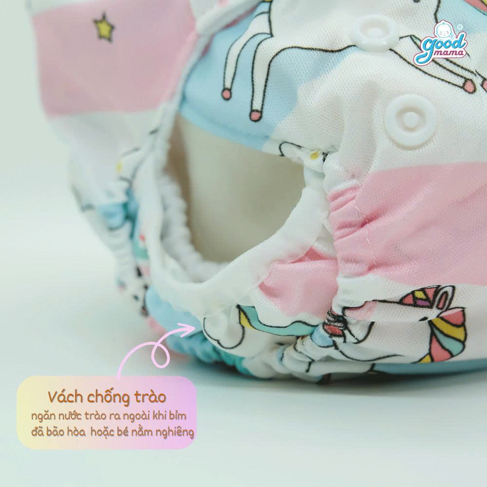 Bỉm Vải Goodmama - Quần bỉm vải giặt được cho trẻ sơ sinh Goodmama - Họa tiết ngẫu nhiên