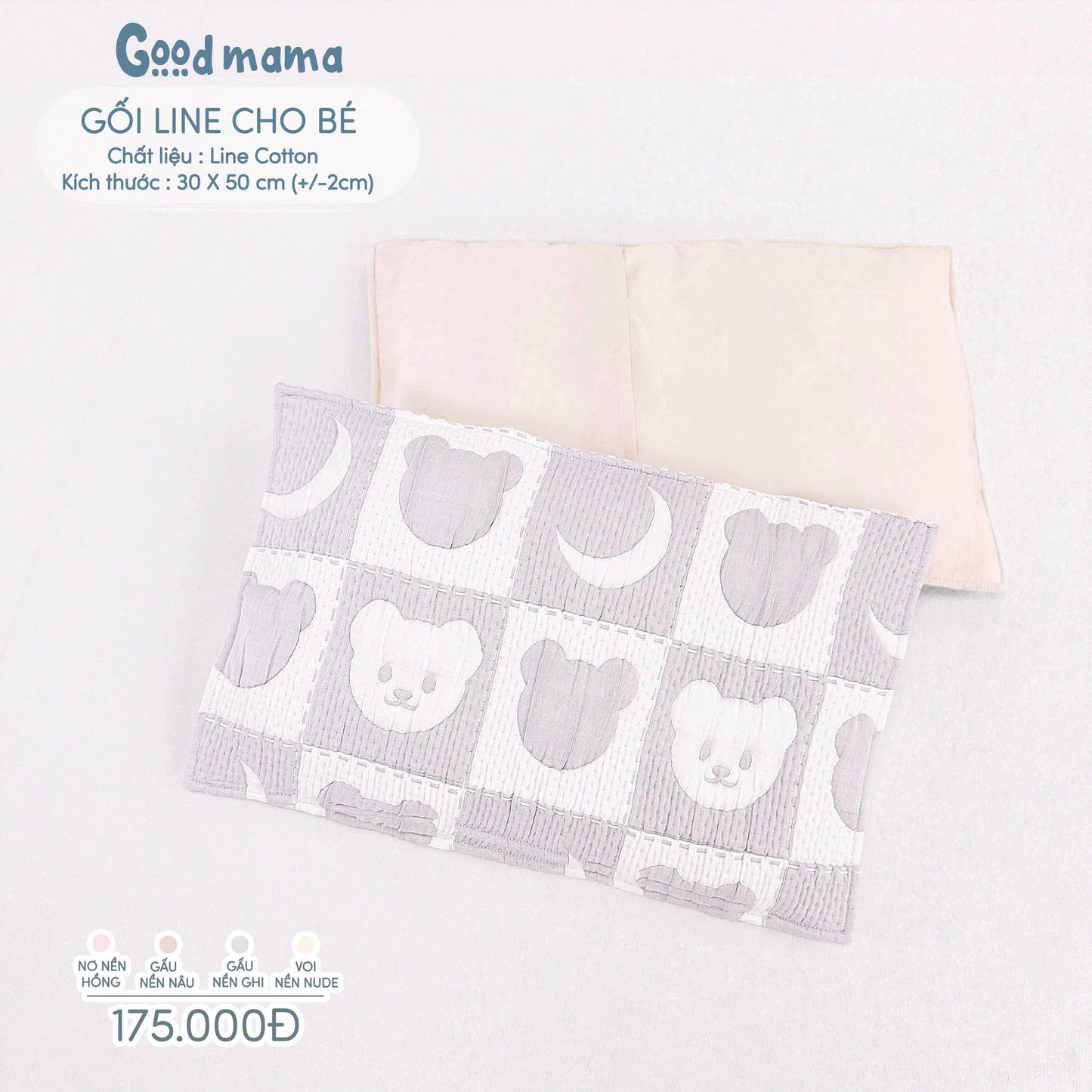 Gối Linen Cotton cho bé