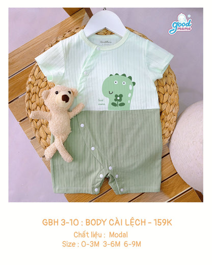 GBH3-10: Bodysuit Cho Bé Sơ Sinh trai gái Goodmama chất liệu Cotton Organic size từ 0-9 tháng tuổi
